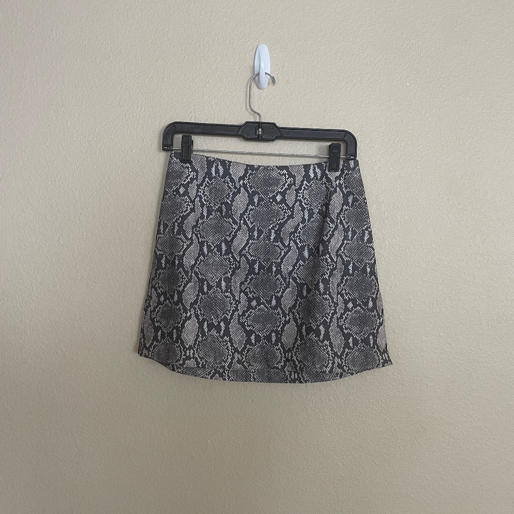 Animal print mini skirt